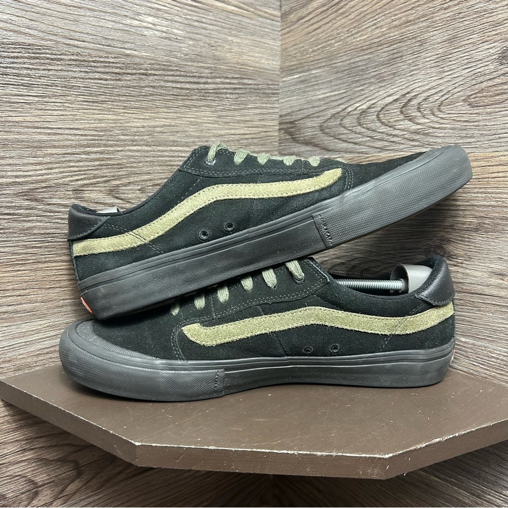 Vans Black and Green Men's Shoes - Picture 5 of 7
